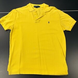 Polo Ralph Lauren Men’s Short Sleeve Collared Shirt Medium Yellow